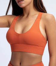 Load image into Gallery viewer, Candy Blush Ribbed Bra - Orange