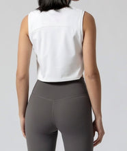 Load image into Gallery viewer, Twist Crop Tank - White