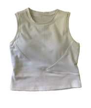 Load image into Gallery viewer, White Top with Built-in Bra (Final Sale)
