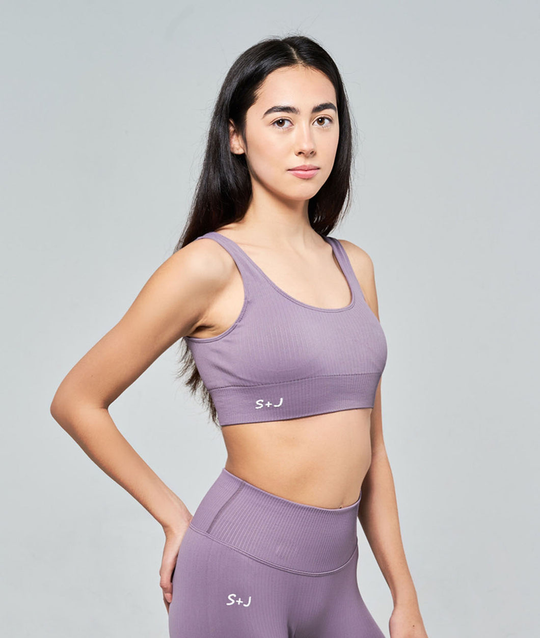 RELAX Ribbed Sports Bra - Lilac