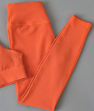 Load image into Gallery viewer, Candy Blush Ribbed Leggings - Orange
