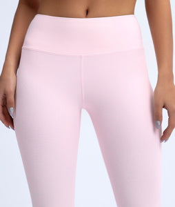 Candy Blush Ribbed Leggings - Pink