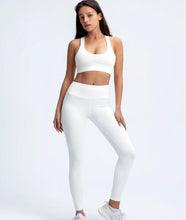 Load image into Gallery viewer, Candy Blush Ribbed Leggings - White
