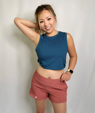 Load image into Gallery viewer, Twist Crop Tank - Teal
