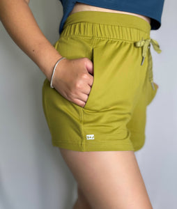 Laze All Day Shorts - Green Tea