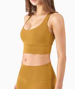 Exhale Double Straps Bra - Mustard