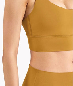 Exhale Double Straps Bra - Mustard