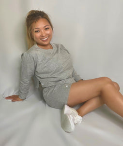 Sporty Crop Set - Gray