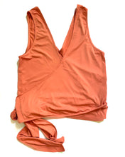 Load image into Gallery viewer, Peach Wrap-around Top (Final Sale)
