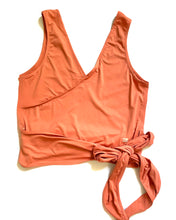 Load image into Gallery viewer, Peach Wrap-around Top (Final Sale)
