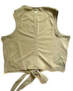 Gray Front Tie Tank (Final Sale)